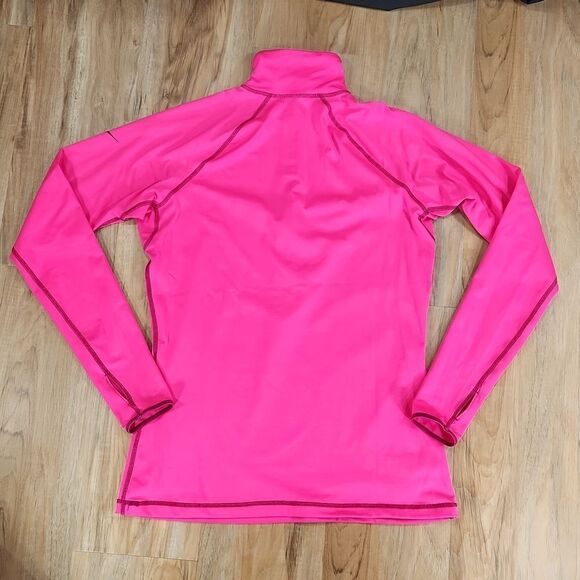 🔹️HOST PICK Nike Hot Pink Fleece Lined 1/2 Zip Mock Neck Athletic Top Large - Picture 2 of 15